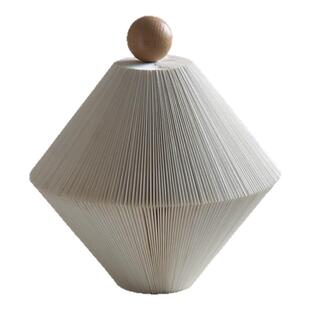 北欧现代意式极简木球折纸艺术摆件奶油风客厅样板间几何软装饰品