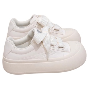 feiyue/飞跃加绒小白鞋女2025冬季新款厚底保暖大头鞋增高板鞋子