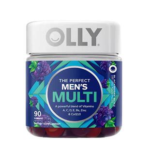 OLLY男性复合维生素男士综合辅酶Q10生物素矿物质多维C软糖90粒