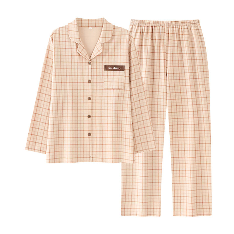 睡衣情侣款秋款纯棉家居服可外穿