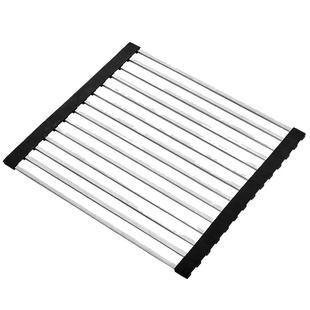 304不锈钢折叠沥水架 厨房置物架折叠果蔬餐具碗碟收纳架置物架