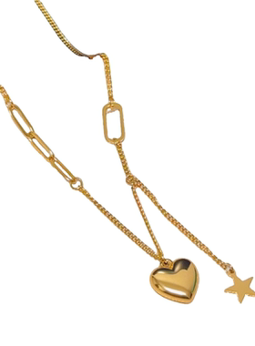 新款气质轻奢钛钢爱心项链