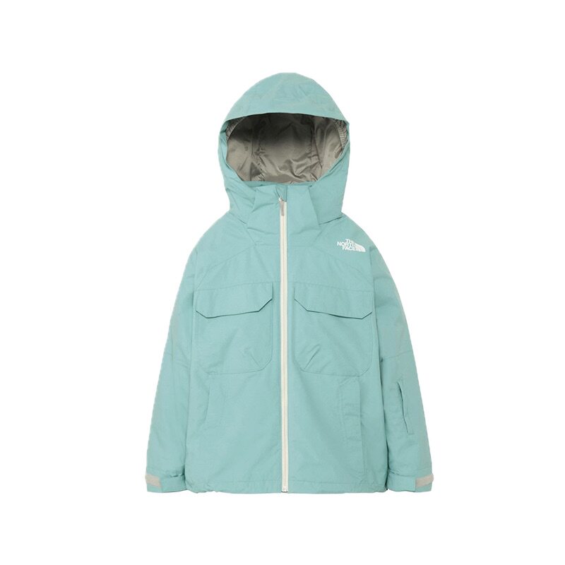 日本北面 the north face 2025春秋冬儿童防水防风连帽可拆冲锋衣