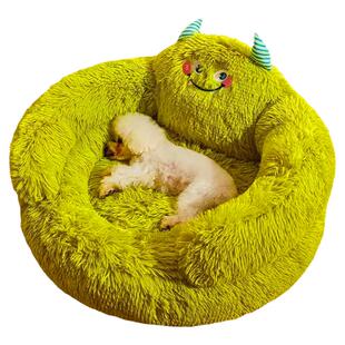 狗窝冬季保暖半封闭懒人沙发安全感大型犬床宠物猫窝垫子冷天睡觉