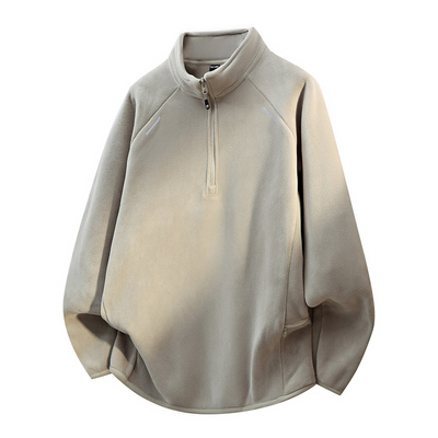 摇粒绒半高领立领加厚卫衣