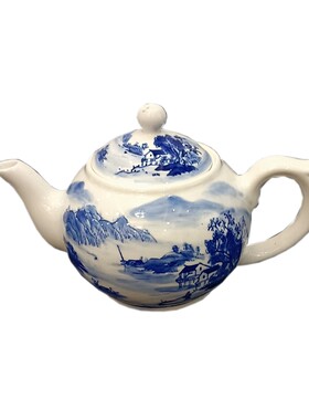 景德镇市高温手绘山水高档功夫茶具全手工家用办公室茶壶杯子套装