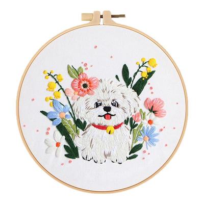 diy刺绣材料包可爱卡通小狗