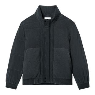 【白鸭绒】ZIOZIA男士冬季立领宽松条绒纹理羽绒服ZJPD4310Y