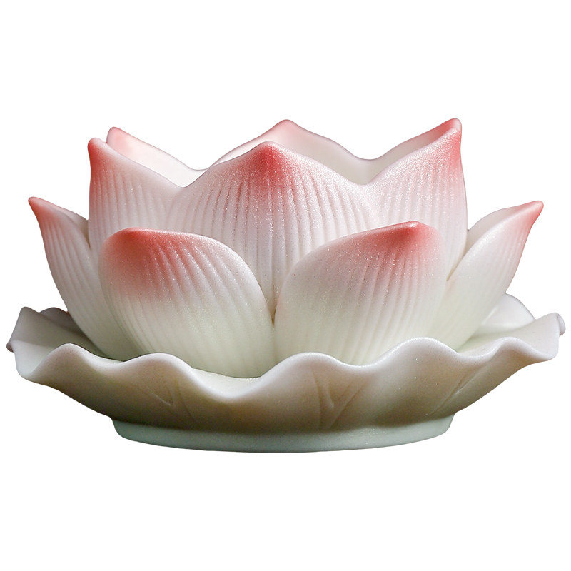 【新品首发】珠光彩陶瓷莲花烛台