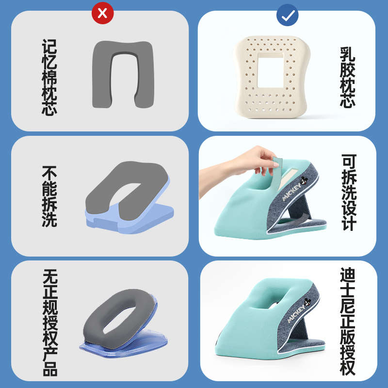 乳胶小学生午睡枕趴睡枕桌上专用午休神器枕头儿童抱枕睡觉趴趴枕