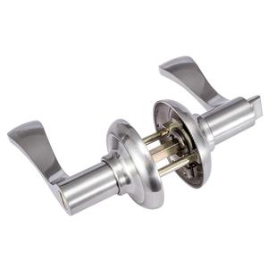 固安居锌合金三柱把手门锁彩钢木门塑钢三杆室内卧室房门锁球形锁