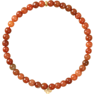 炙真银楼凤凰涅槃 18K金天然翡翠手串女新中式手链红色本命年手饰