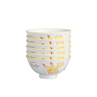 皮卡丘碗碟套装家用碗碟盘子宝可梦网红餐具散瓷儿童卡通陶瓷餐具