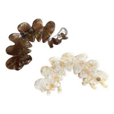 新款优雅大花瓣醋酸发夹