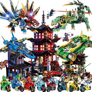 2025新品幻影忍者积木儿童拼装益智力玩具男孩子巨龙战车人仔