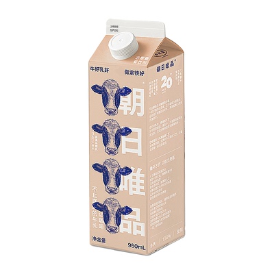 朝日唯品生牛乳950ml顺丰