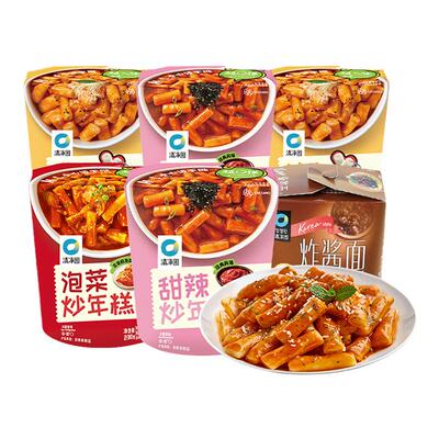 清净园甜辣炒年糕8杯装韩式芝士炒年糕条泡菜炒年糕杯免煮速食