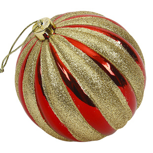 圣诞树装饰品小挂件金红闪粉彩绘圣诞球冰条星星姜饼人15cm南瓜球