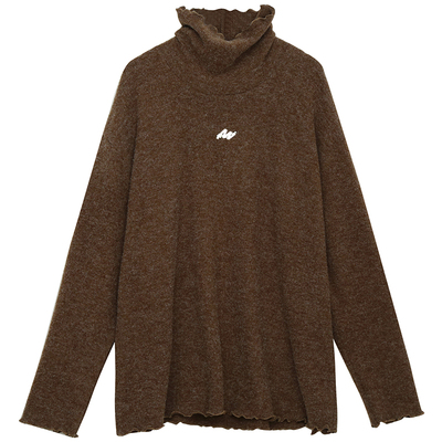 大码软糯休闲花边立领弹力打底衫