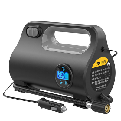 得力充气泵预设胎压充满自停