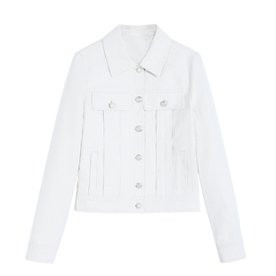 辰米范 老钱vibe 复古修身正肩翻领外套女休闲小个子短款夹克上衣