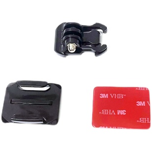 gopro11/10/9/7/5/4大疆运动相机头盔固定支架底座曲面弧形胶配件