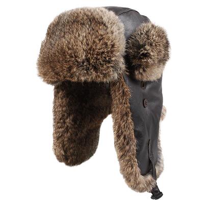 卡蒙山羊皮护耳雷锋帽