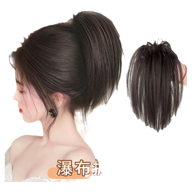全真人发丝鸡窝头高马尾