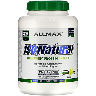 美国ALLMAX天然分离乳清蛋白粉-健身增肌93%含量高纯蛋白质5磅