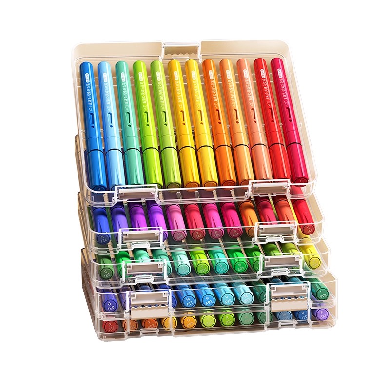120色直液式丙烯马克笔软头水彩笔小学生美术专用大容量绘画套装美术生专用儿童可洗无毒幼儿园涂鸦笔水性