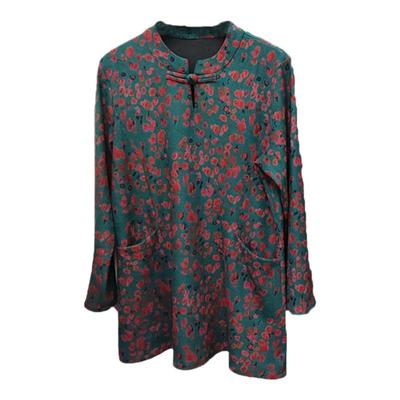 中老年妈妈连衣裙冬季中裙加绒裙