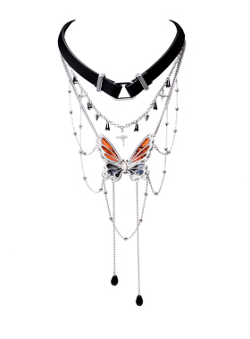 SUMIYAKI蝴蝶叠戴项链choker女