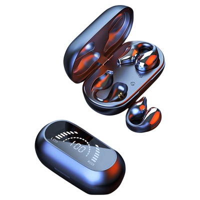 骨传导蓝牙耳机夹耳式运动不掉