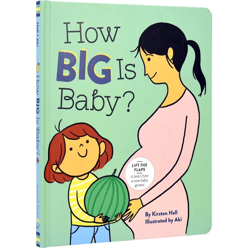 How Big is Baby 小宝宝有多大?宝宝从哪里来? 趣味翻翻书纸板书 家有二胎 启蒙认知 温馨绘本 早教启蒙 英文原版进口书