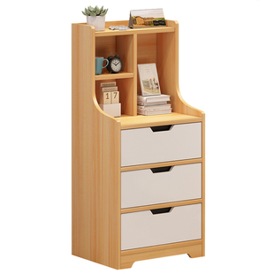 床头柜置物架简约现代卧室多功能小型收纳储物柜简易木质床边柜子