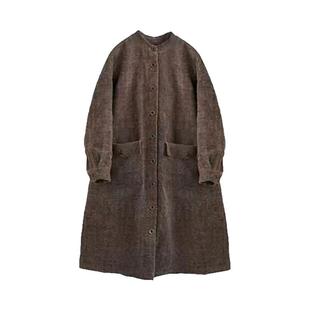 香云纱高端长款巴恩风羽绒服 2025春季新款中老年人加厚羽绒服女