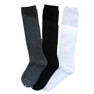 儿童纯棉高筒袜膝下秋冬男童女童中筒袜香港学生袜灰色白色长筒袜