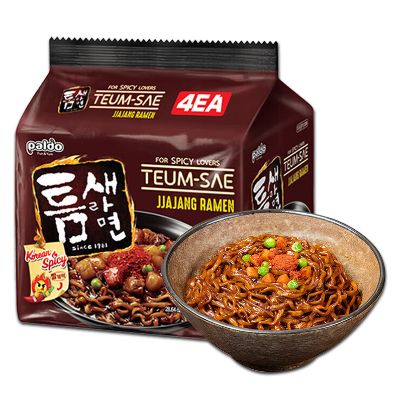 八道极地辣味炸酱面杂酱面韩国进口拉面干拌面速食袋装方便面泡面