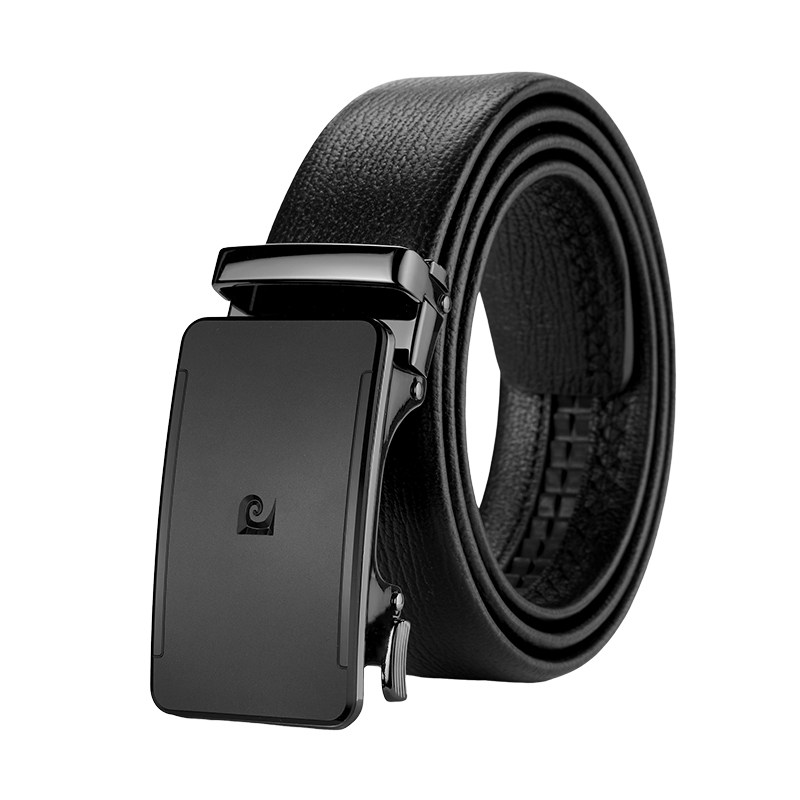 皮尔卡丹皮带男士真皮自动扣腰带新款纯牛皮高档正品商务裤腰带男