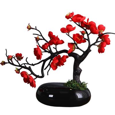 中式仿真梅花枝腊梅摆设家居客厅