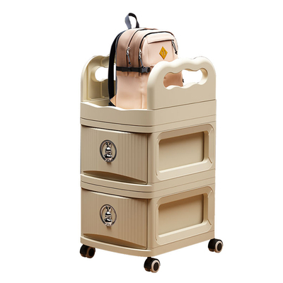 桌下书包置物架落地可移动零食小推车学生书本收纳书架家用抽屉柜