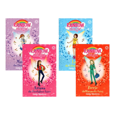 英文原版 The Rainbow Magic Series Helping Fairies 彩虹魔法仙子 4册合售 儿童课外兴趣阅读 初级桥梁章节小说