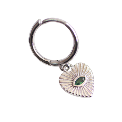 绿色心情彩钻水晶耳环