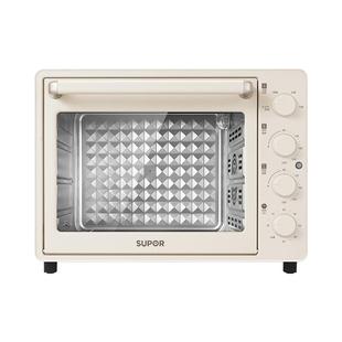 苏泊尔电烤箱家用30L大容量蒸汽烤炸可视多功能蛋糕面包烘焙机