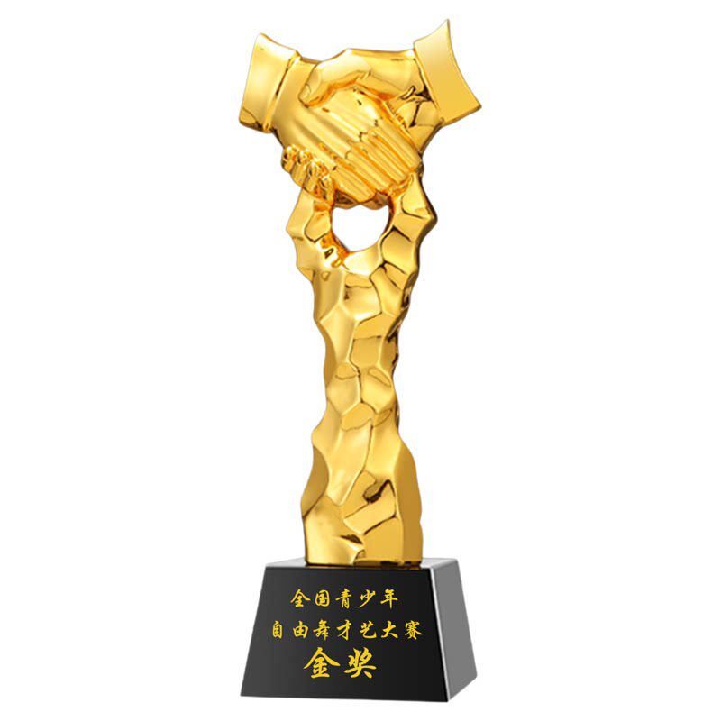 荣耀时刻创意金属心心相应心形爱奖杯/奖章/奖状/证