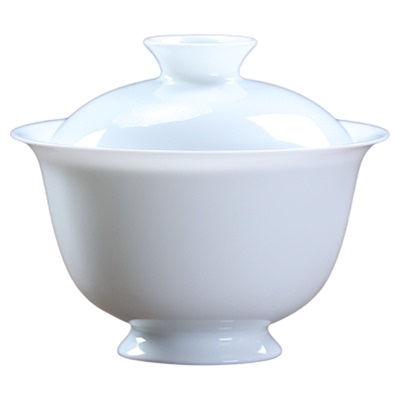 翰文堂薄胎大撇口高温瓷盖碗茶具