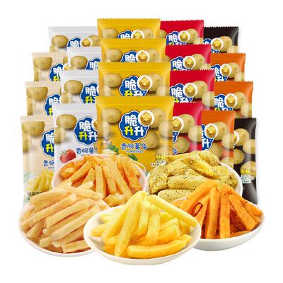 脆升升香脆薯条零食大礼包薯片