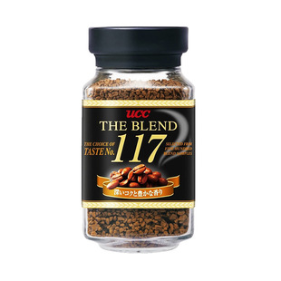 日本进口 悠诗诗咖啡UCC职人咖啡117/114无蔗糖速溶纯黑咖啡粉90g