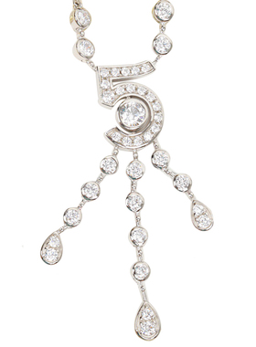 我爱你情人节数字5小香风项链