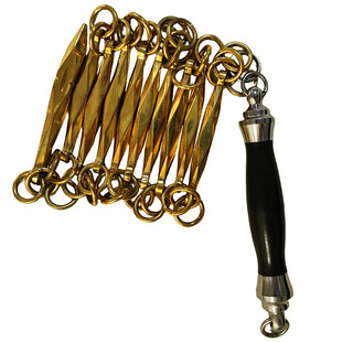 纯铜九节鞭软鞭响鞭牛皮把檀木把表演鞭武术训练鞭八棱九节鞭